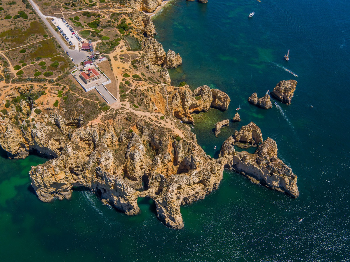 Algarve, Lagos de Ponta da Piedade, Vista au00e9rea