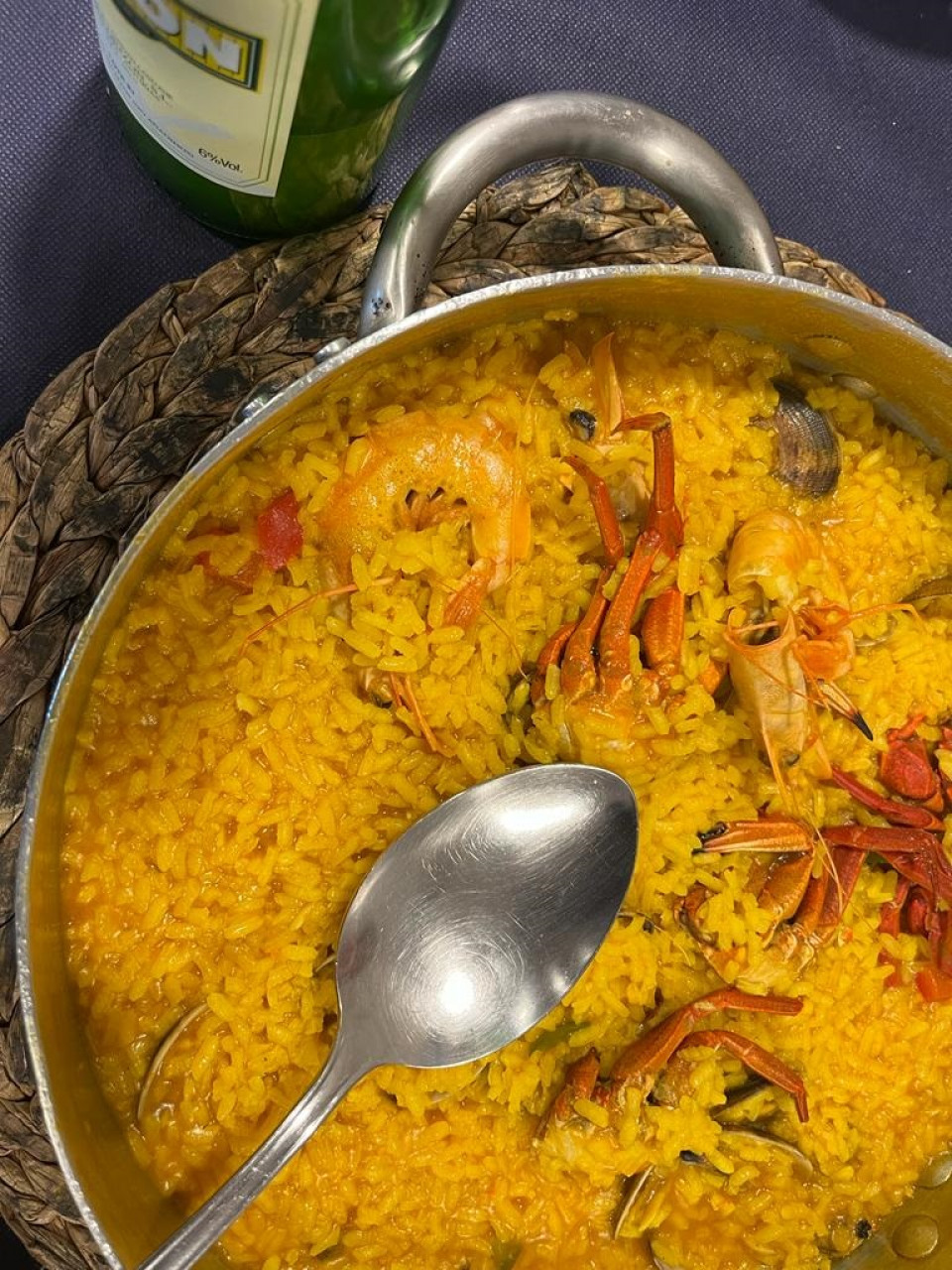 Arroz con marisco, especialidad del Restaurante La Playa