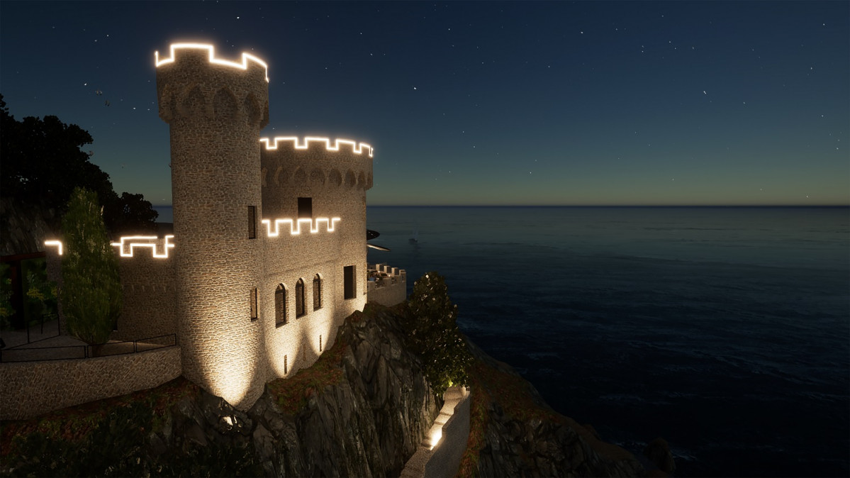 Imatge 3D castell de nit 1