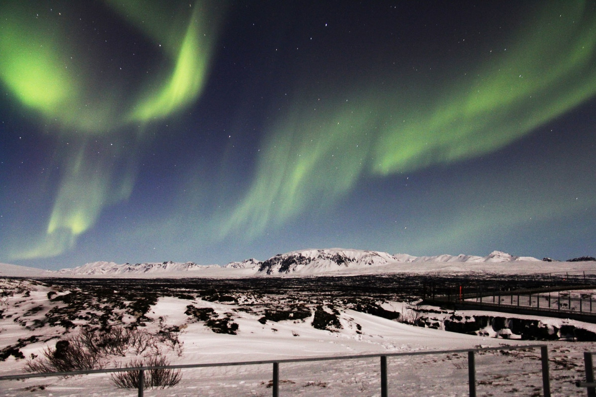 El Parque Nacional Thingvellir es un gran lugar para ver las luces polares