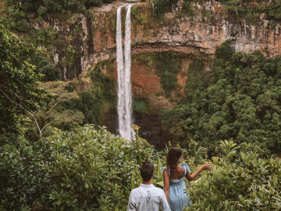 Ruta por las cascadas Tamarind en isla Mauricio