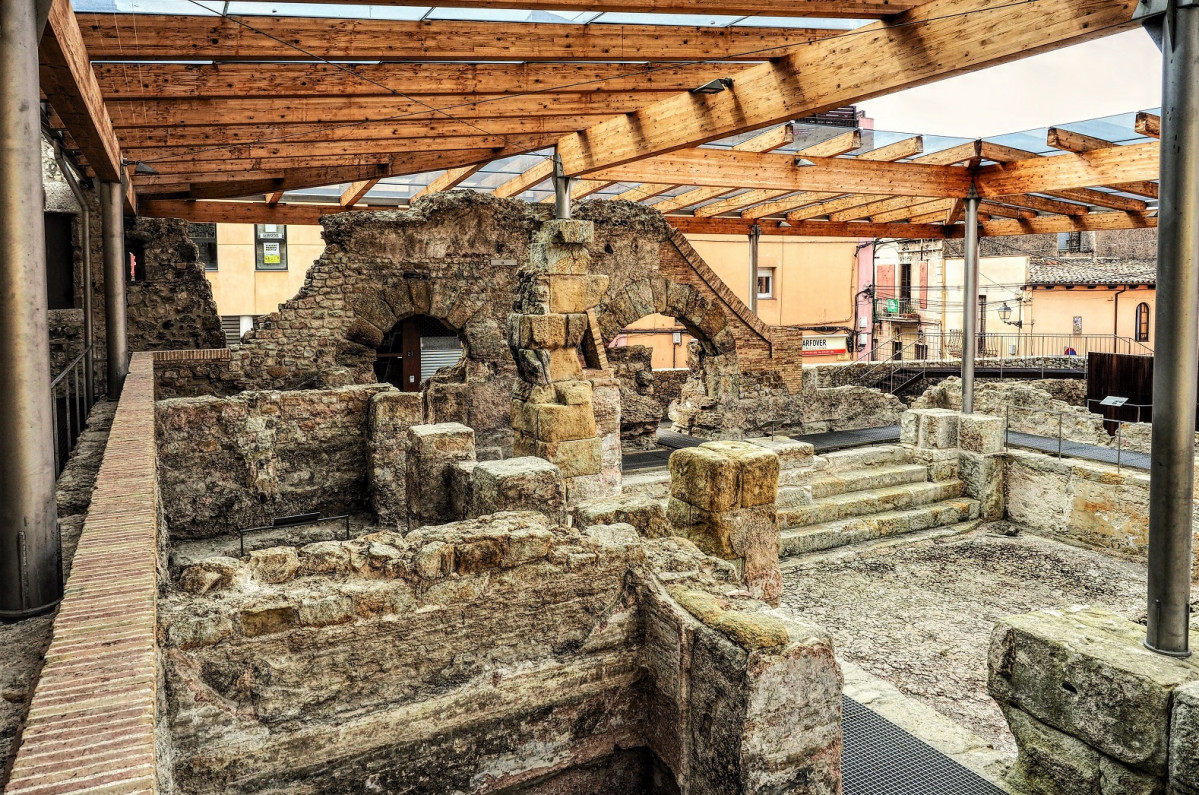 Termas romanas en el Puig de Sant Grau. Caldes de Malavella.