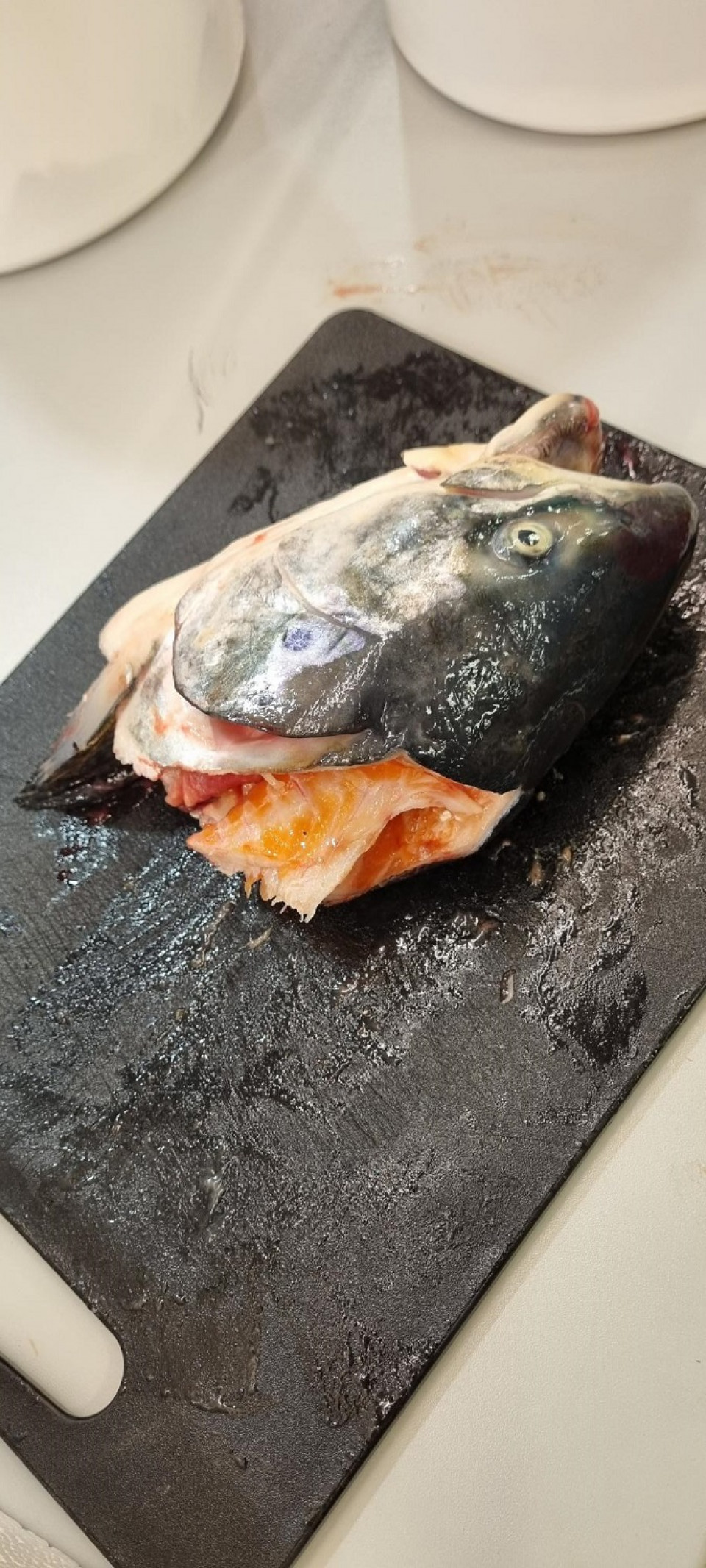 Materia prima de cabeza de salmon