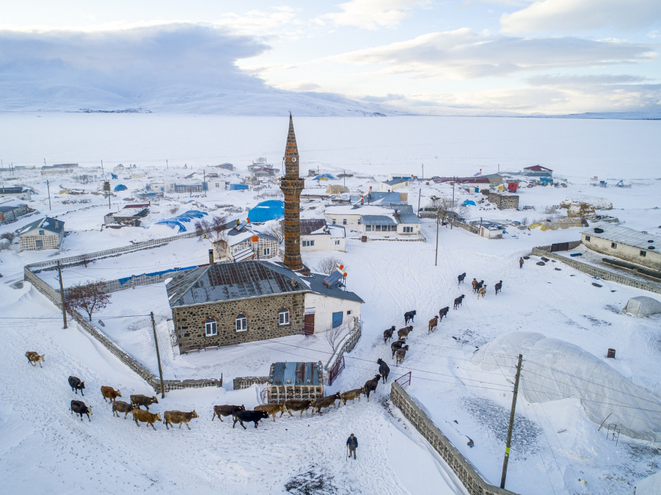 Vista de Kars, nevado