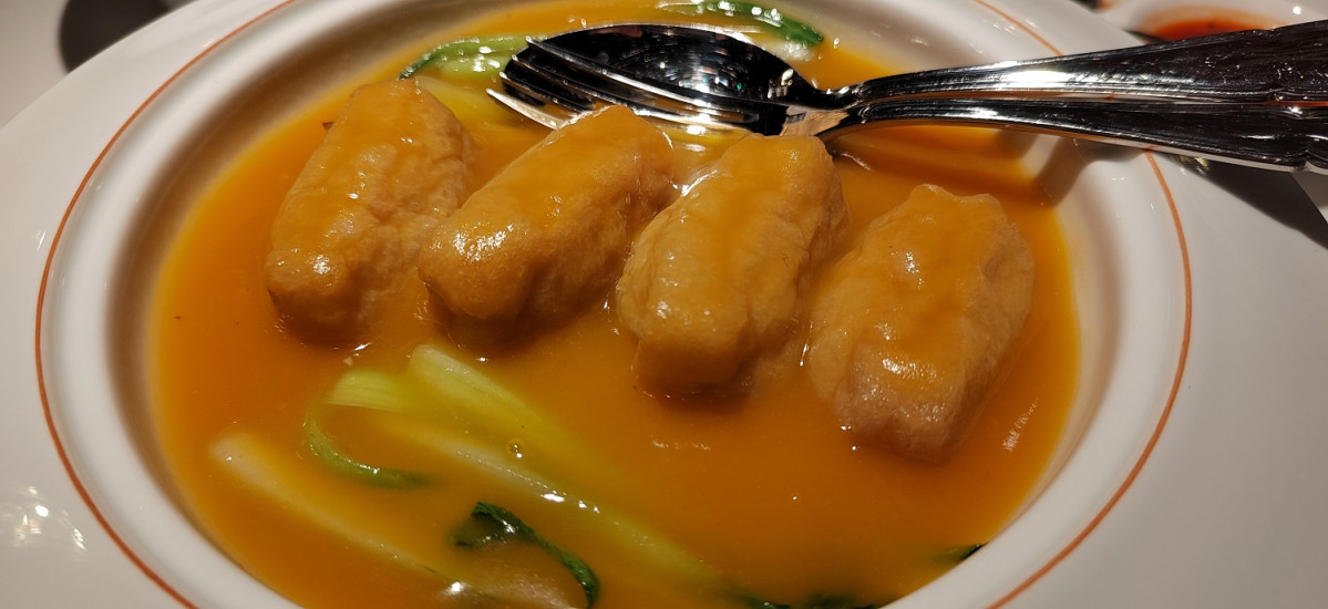 Tofu dorado relleno de ibu00e9rico
