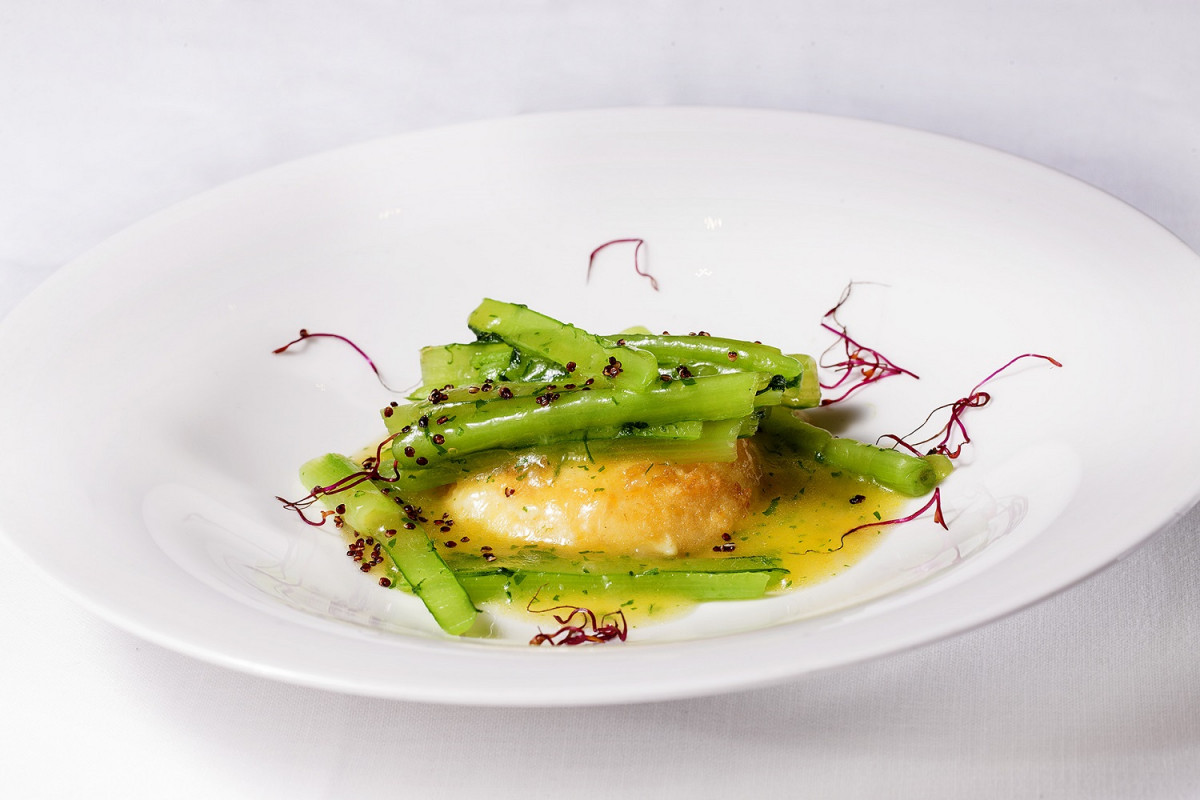 Patata duquesa con borraja del restaurante Treintaitru00e9s de Tudela