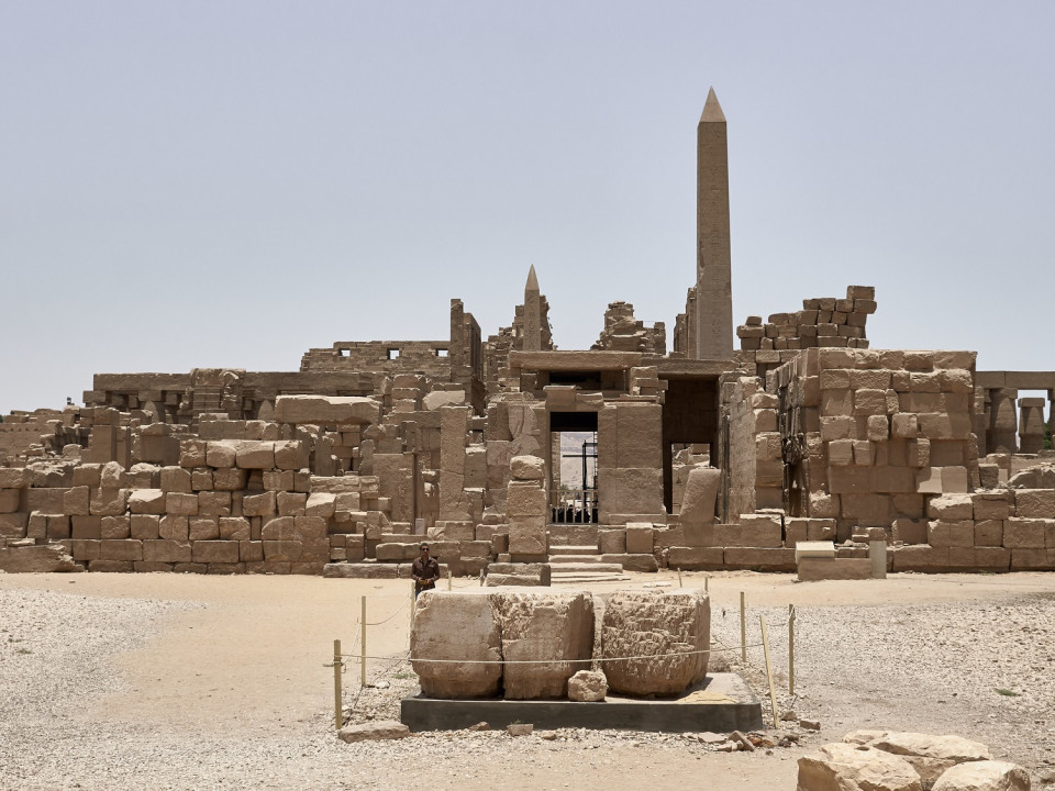 Patio Central del Templo de Amón en el Complejo de Karnak, Luxor