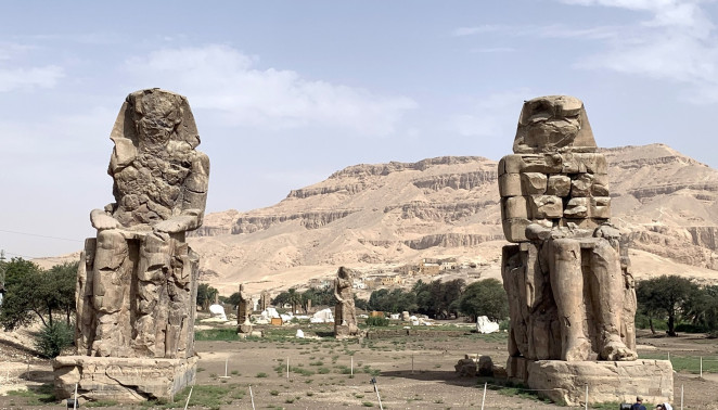 Colosos de Memnón, Egipto, miña