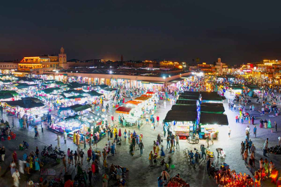 Plaza Jemaa el Fna, noche