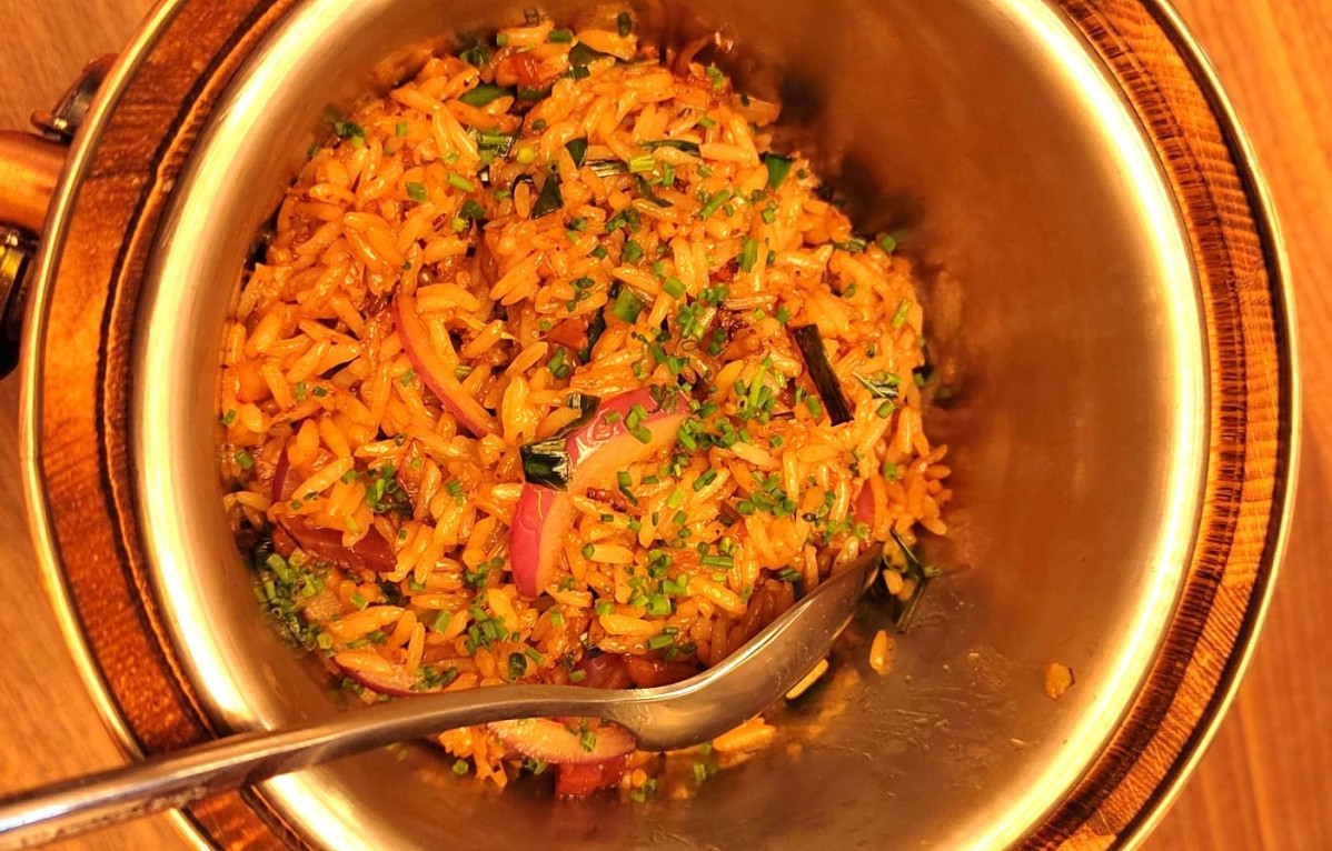 Arroz frito  Pato salvaje
