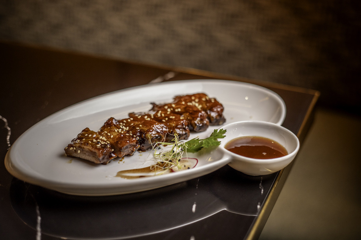 Costillas de cerdo laqueadas con miel