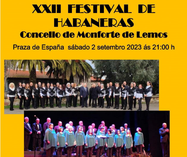 Cartel XXII festival Habaneras Monforte 23