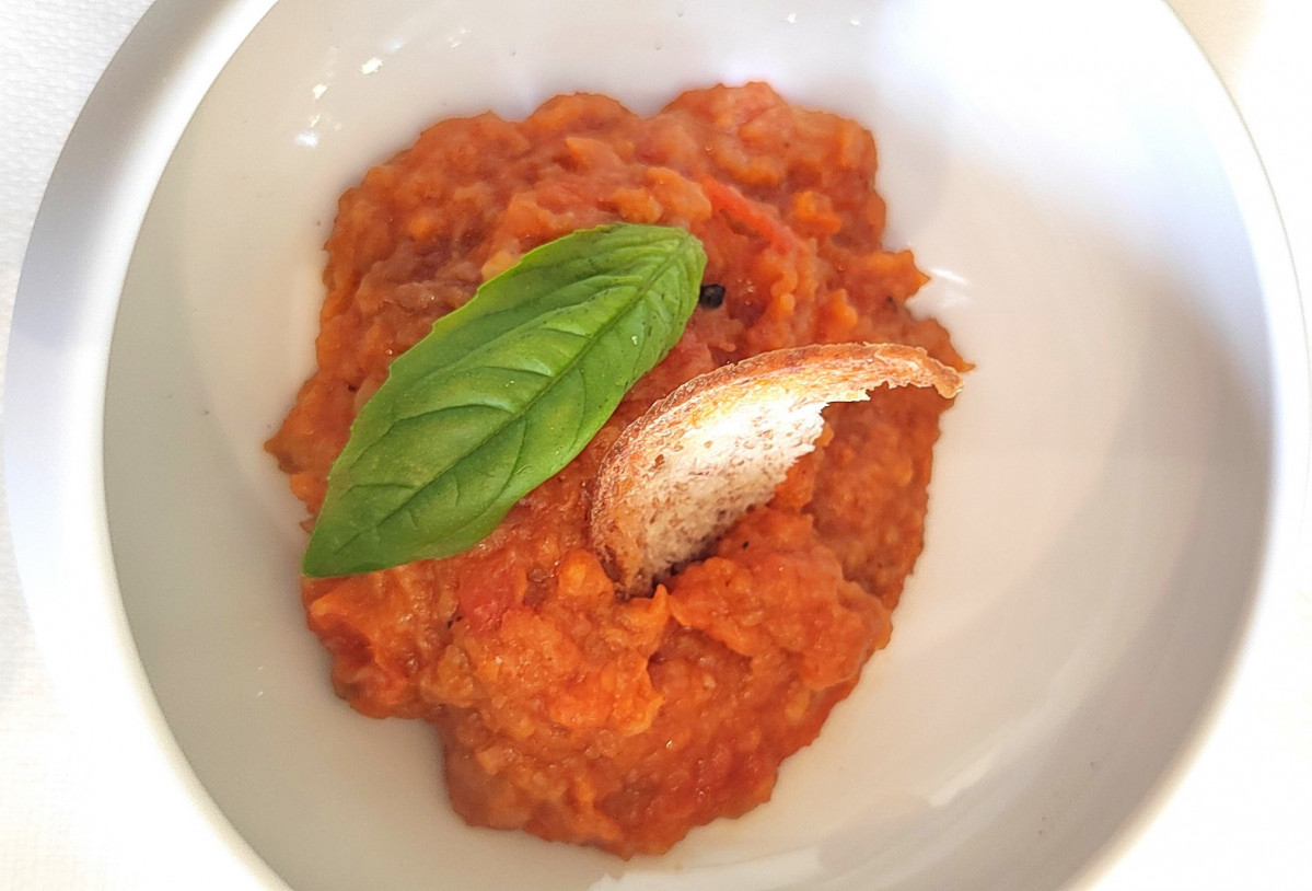 Pappa e pomodoro en el restaurante dei Lorena de Bagni di Pisa