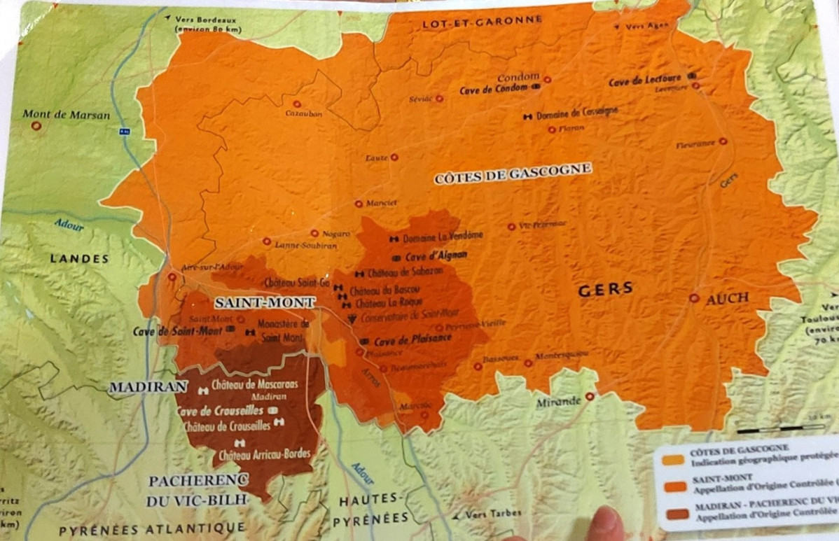 Denominaciones de origen de vinos en el Gers