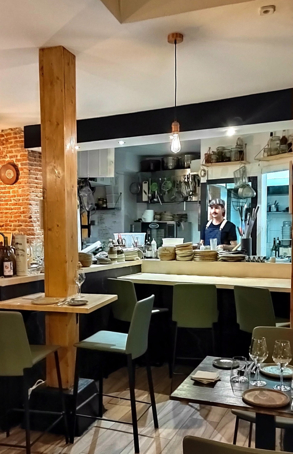 Marcelle y su cocina a la vista