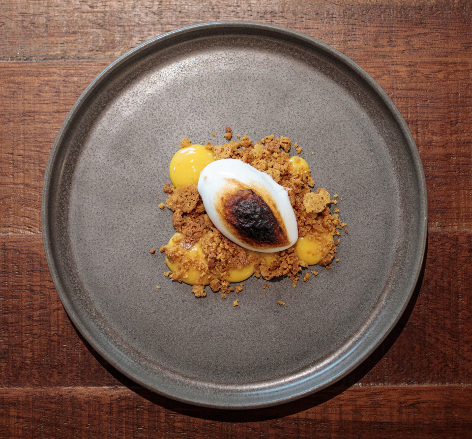 Crumble y tarta de yuzu