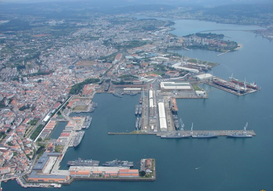 Ferrol, Vista aerea del Arsenal