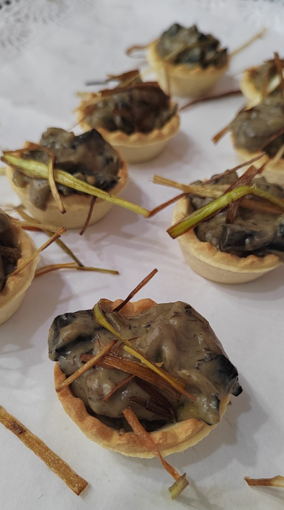 Tartaleta de hongos con puerros de Sahagun, Leon