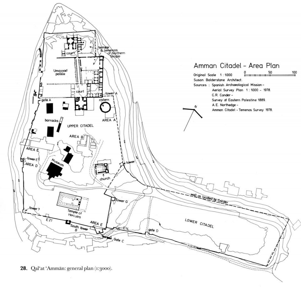 Plano de la Ciudadela de Amman