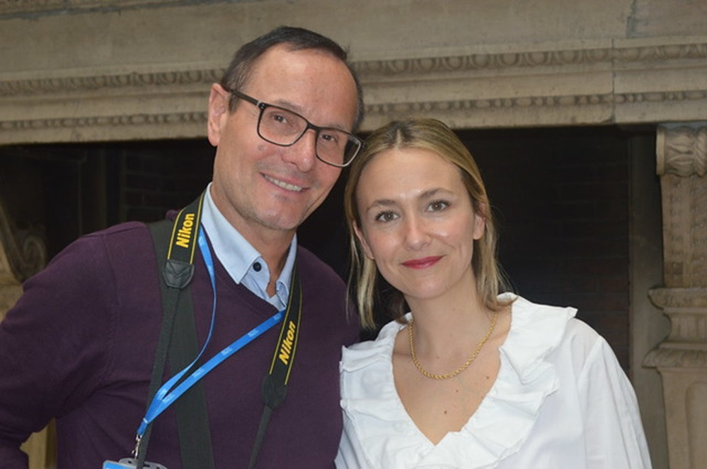 David Radin responsable de Prensa del Institut Français con Rigoberta Bandini@cortesía del Institut Français de España