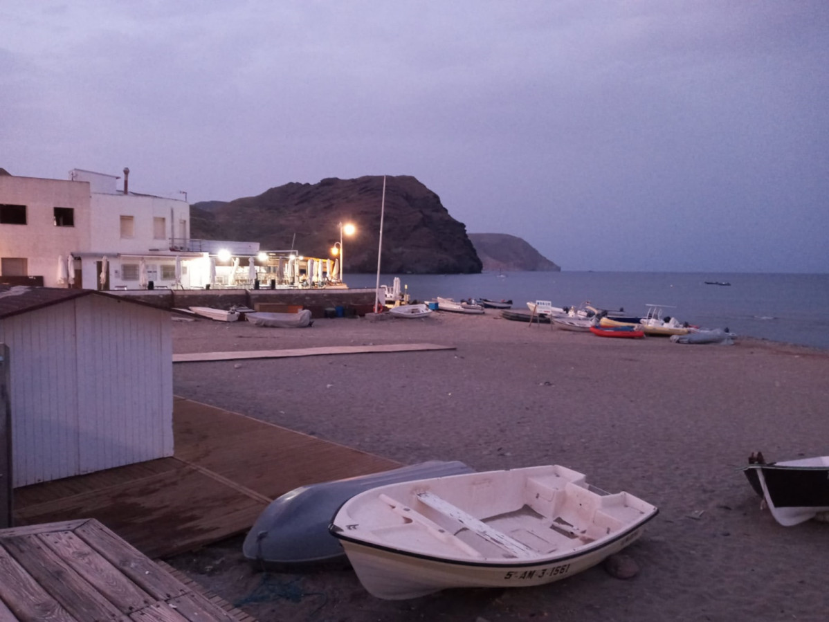 Playa de Las Negras al atardecer