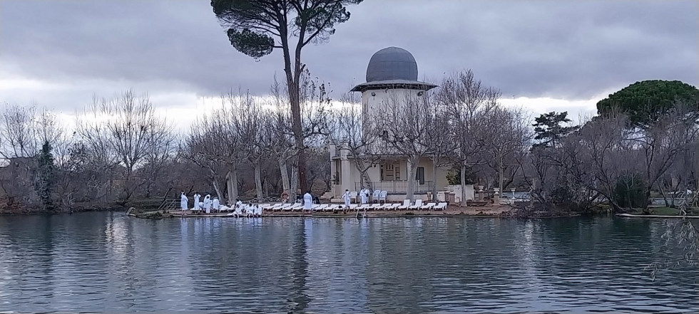 Lago del balneario de Alhama de Aragón