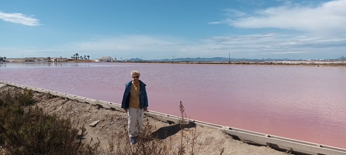 Lourdes Chorro en las salinas