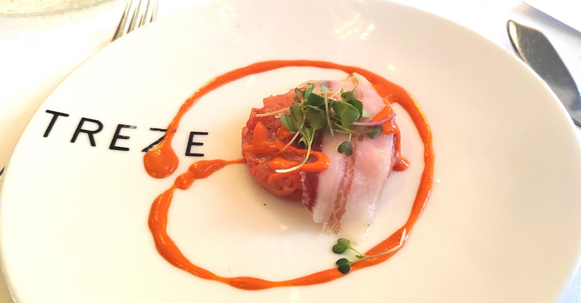Tartar de carabineros y velo ibu00e9rico en Treze