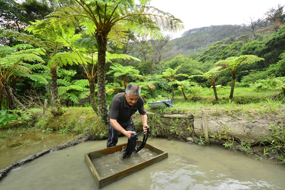 Técnica de «teñido con barro» ©OCVB KPVB