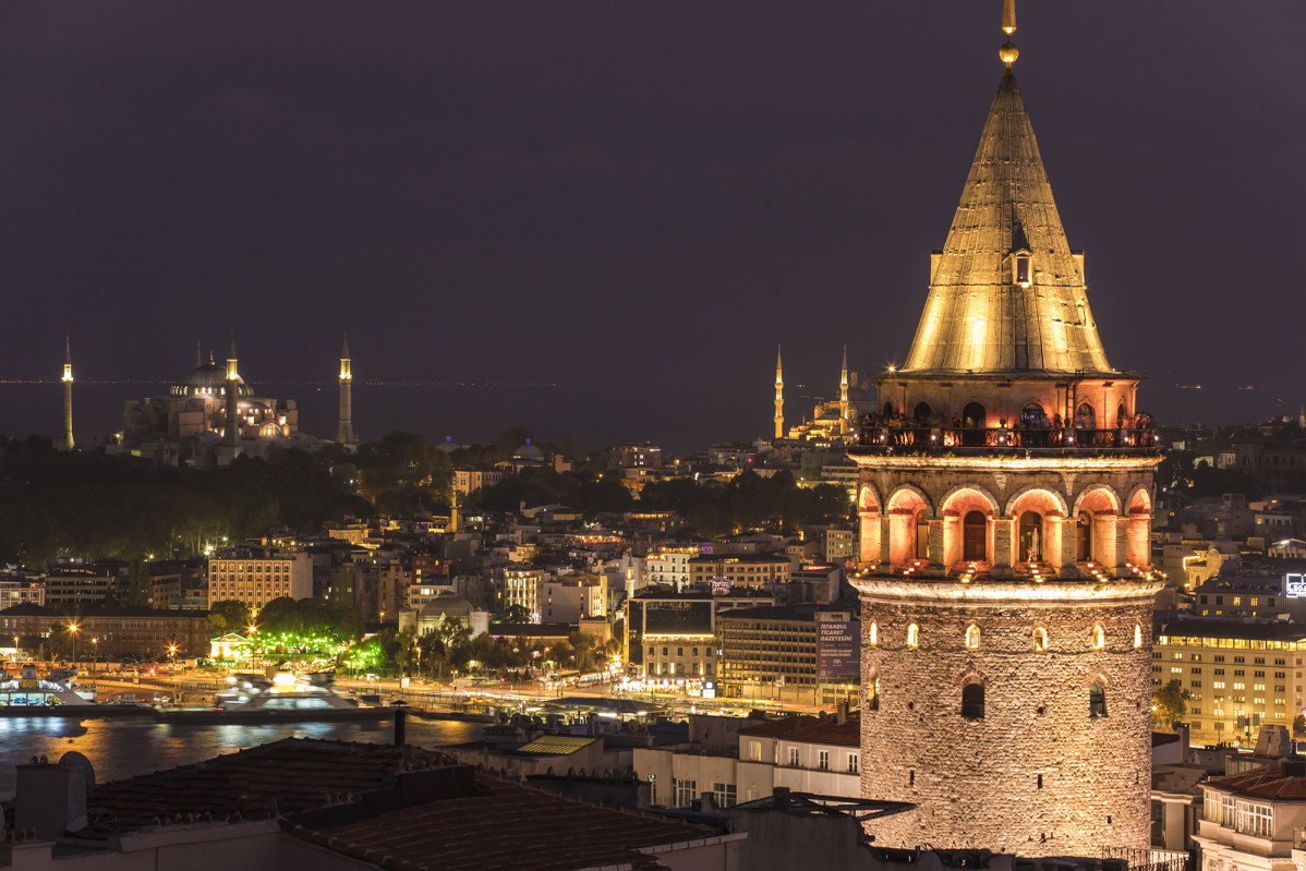 u0130stanbul  Galata Tower   Night