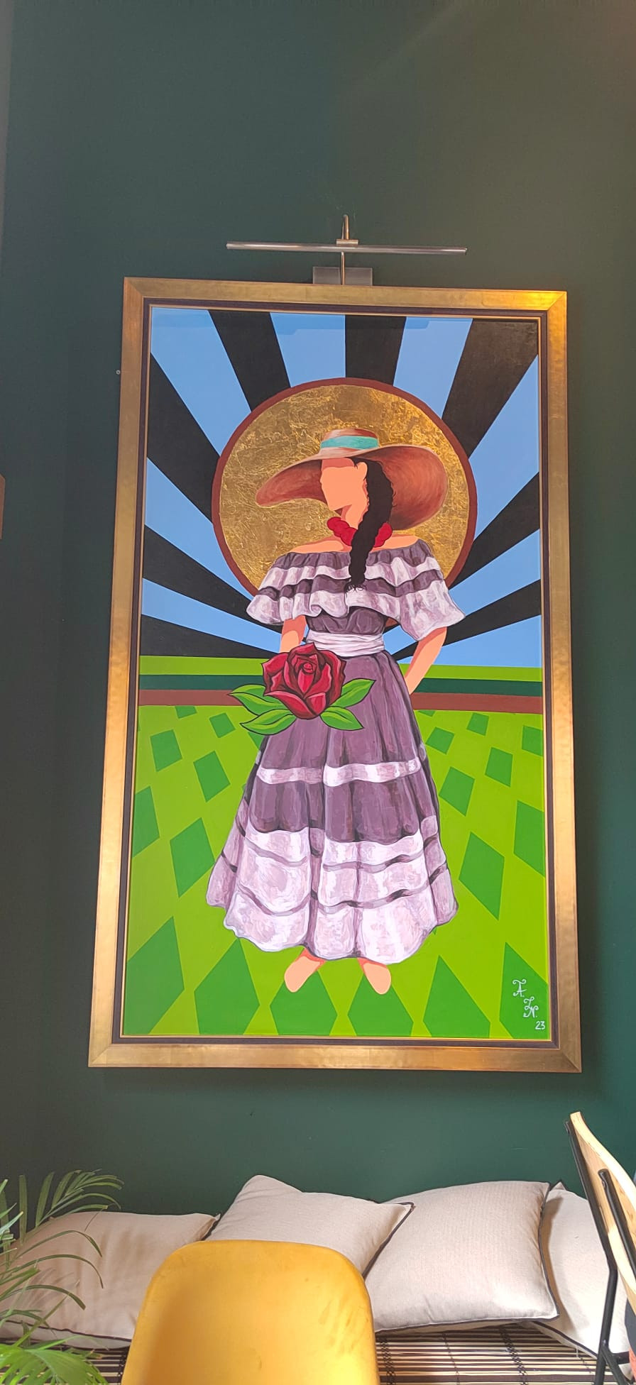 Cuadro Vainita con tostón La mujer sin rostro