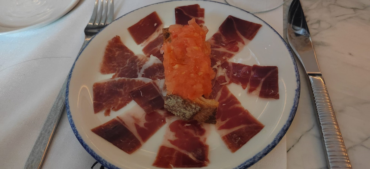 Jamón Cinco Jotas  menú Nochebuena