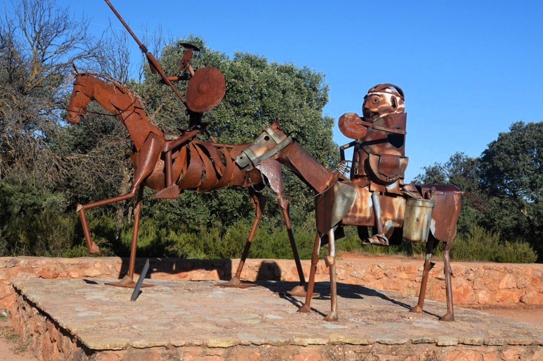 Montesinos, don quijote y sancho panza junto al camino a la cueva de montesinos ossa de montiel albacete Don Quijote y Sancho Panza junto al camino a la Cueva de Montesinos. Ossa de Montiel, Albacete