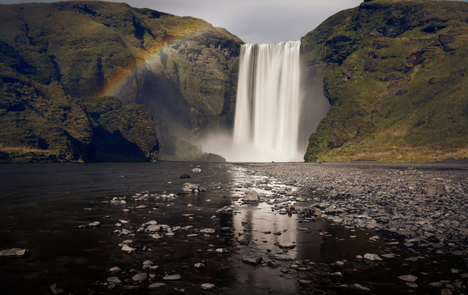 Islandia, Cascada Skógafoss