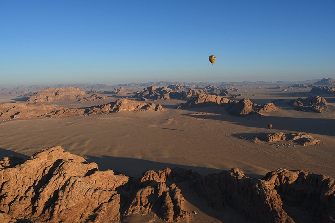 Wadi Rum en Jordania, Vuelo en Globo