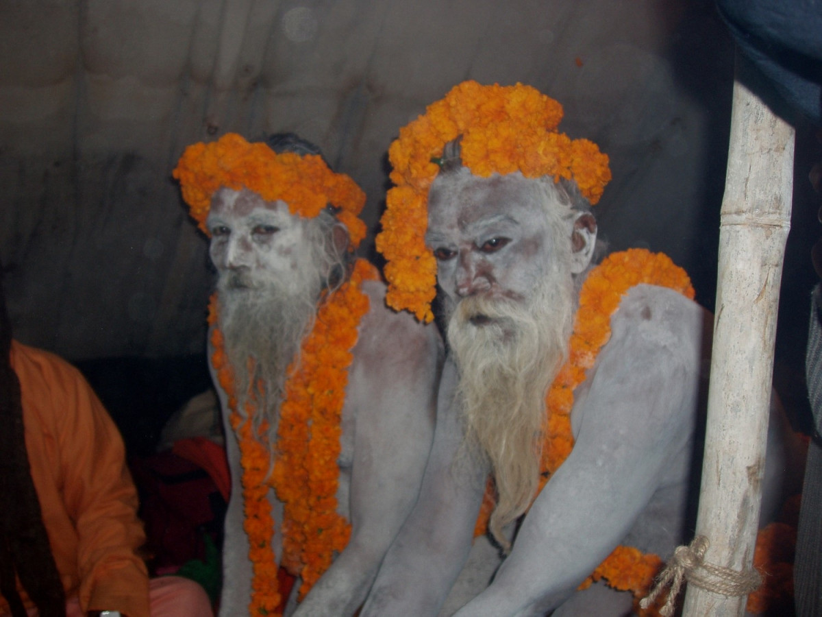 Los sadhus vestidos de ceniza