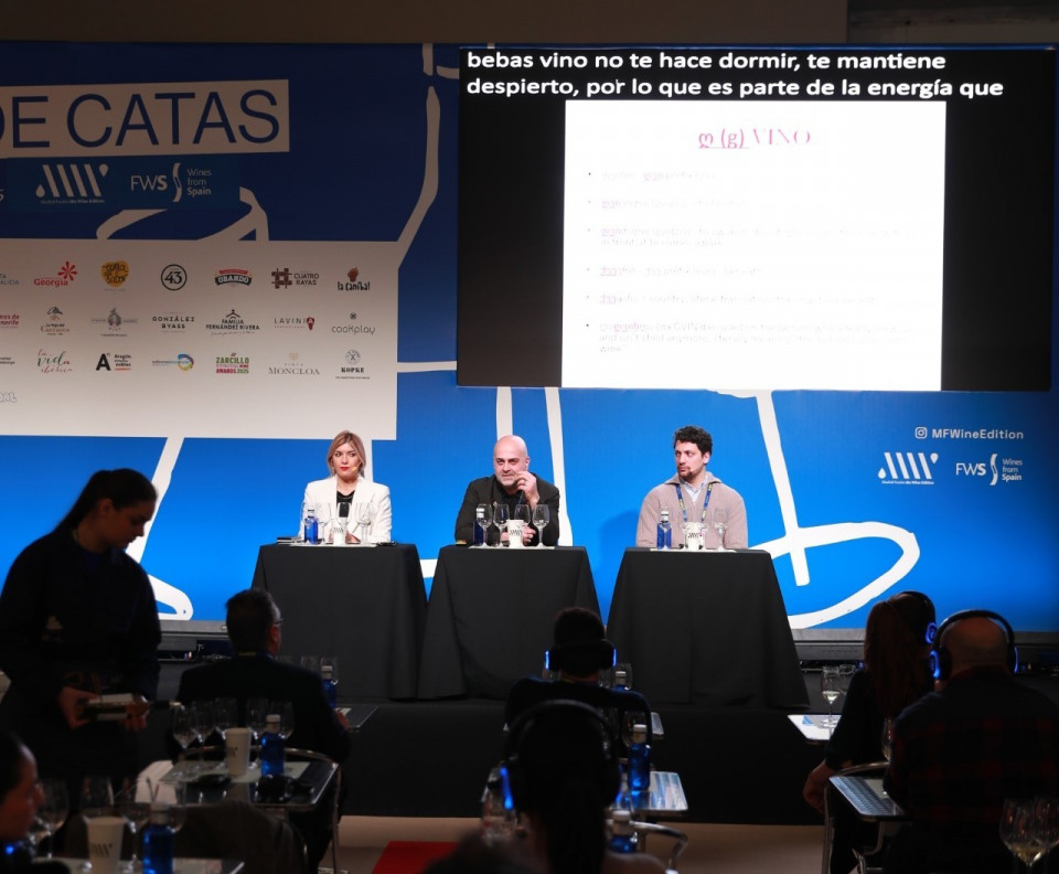 Ponentes en la cata de vinos.
