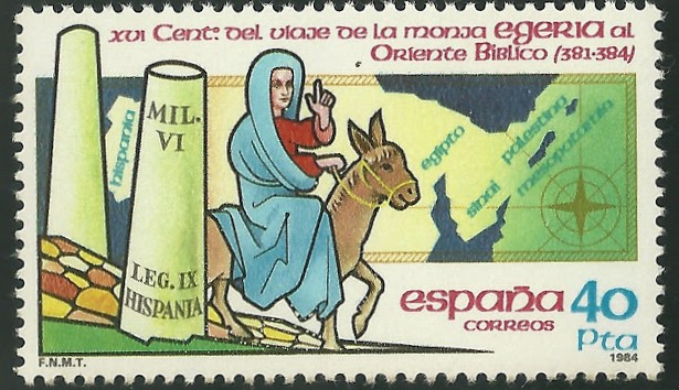 Sello conmemorativo del viaje de Egeria