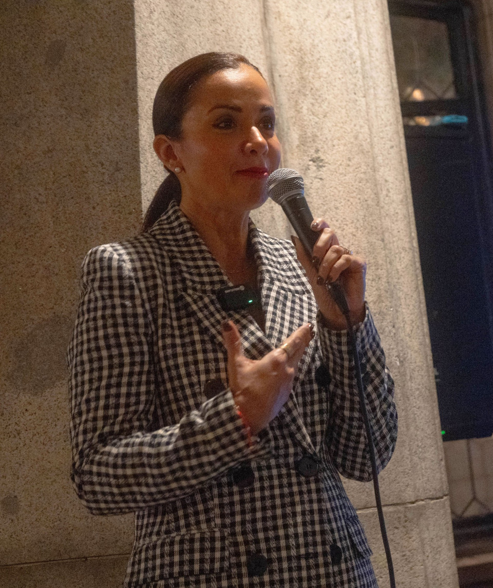 Marcela Aguiñaga, Prefecta de la provincia del Guayas durante el evento Cena Destino Guayas dentro del marco de Madrid Fusión