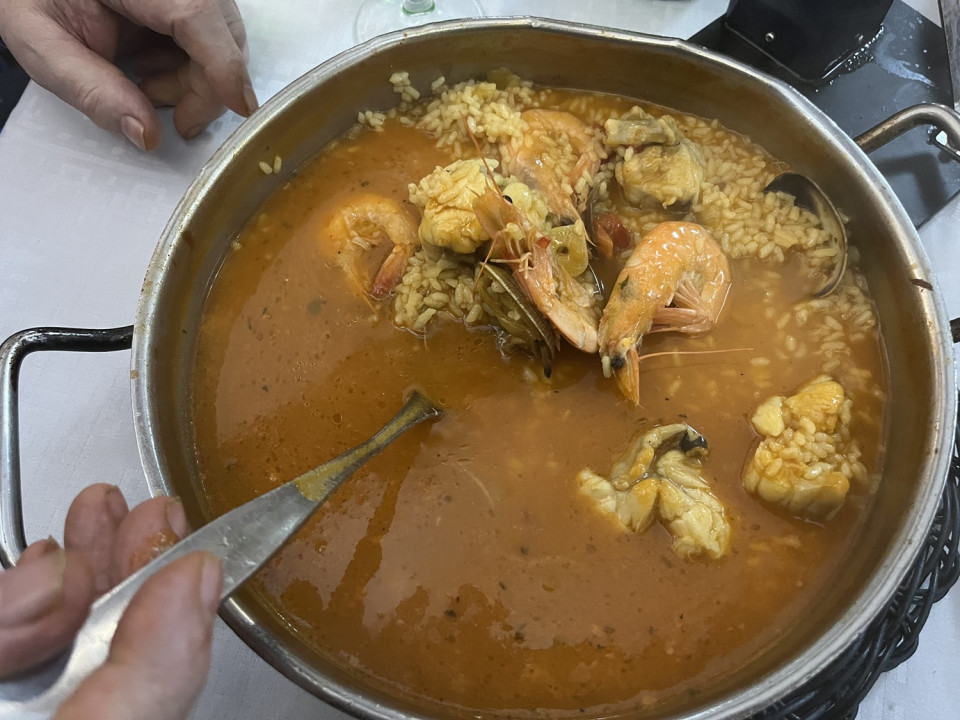 Arroz caldoso de marisco, otra de las especialidades de la casa