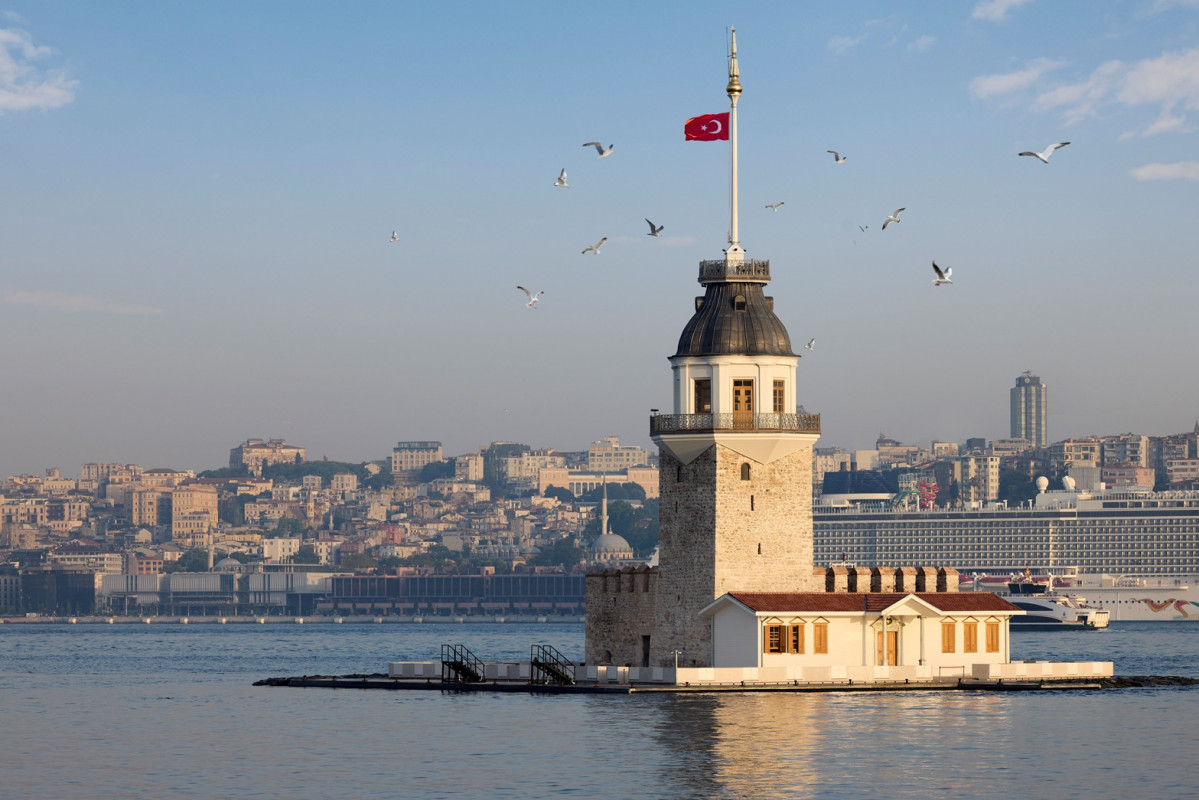 u0130stanbul, Torre de la Doncella, al atardecer