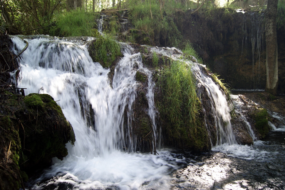 Cascada en la Sierra del Agua paterna del madera