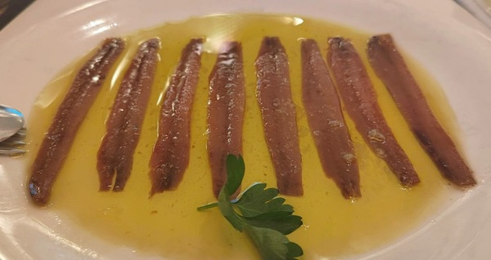 Anchoas de Laredo en el restaurante El Tunel