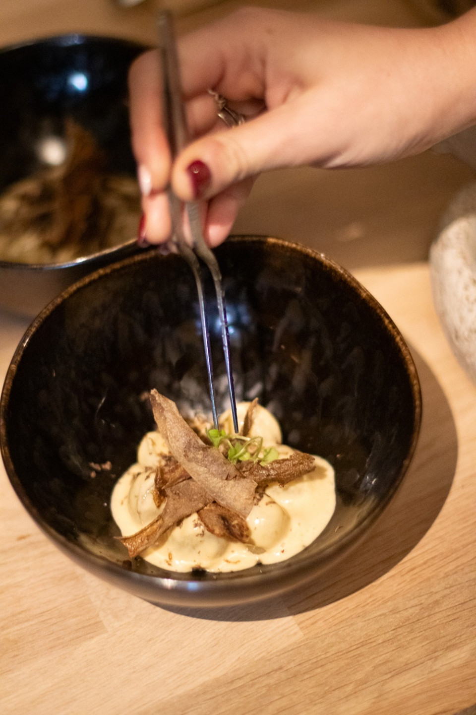 Patatas con mantequilla, miso y trufa