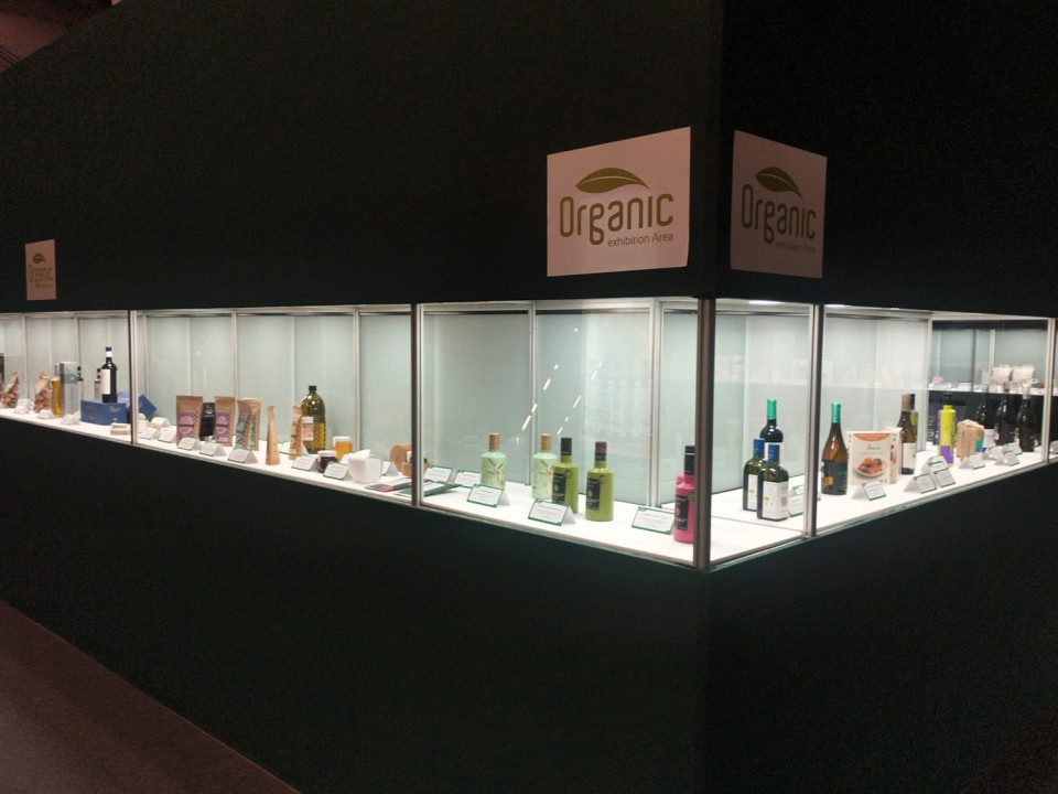 Vitrina de productos orgánicos