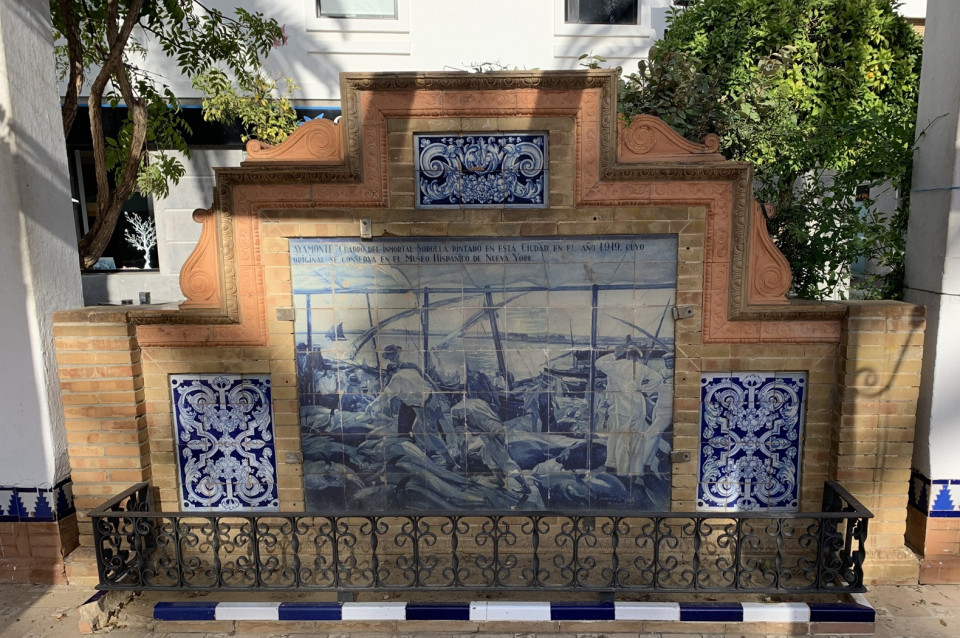 Ayamonte, Azulejo del Cuadro de Sorolla, Pza. de La laguna, @AAS