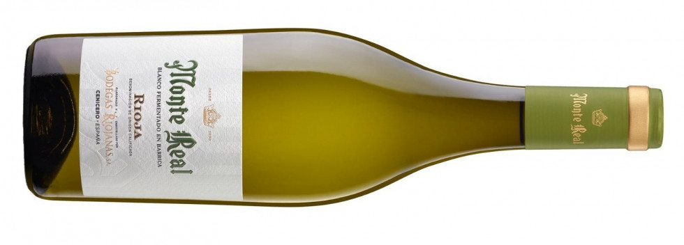 Monte Real Blanco Fermentado en Barrica imagen botella para redes sociales
