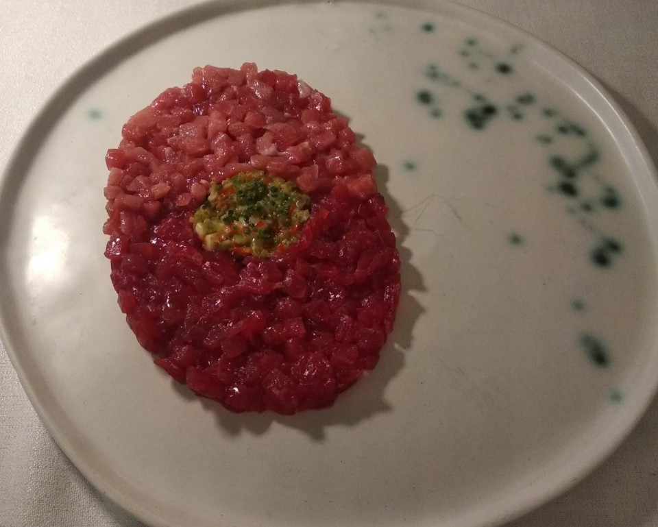 Tartar de Lomo y Ventresca, con pipirrana