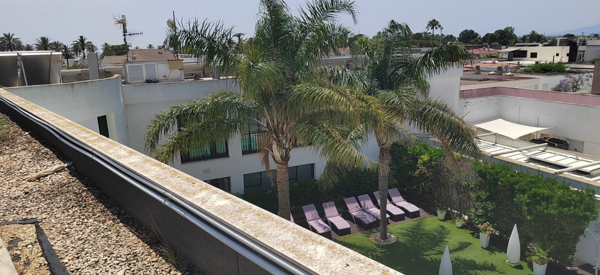 Jardines del Hotel Lu00b4Algadir del Delta desde la azotea