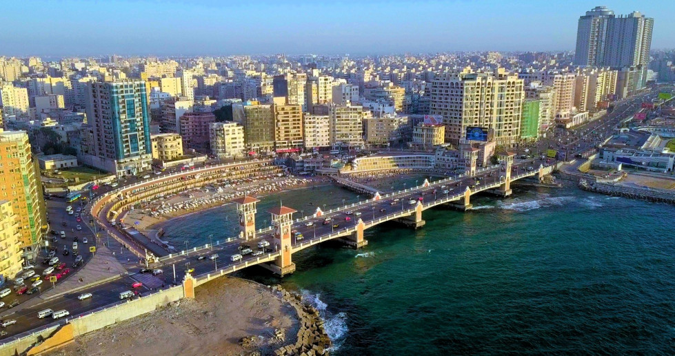 Alexandria, Panorámica desde el mar